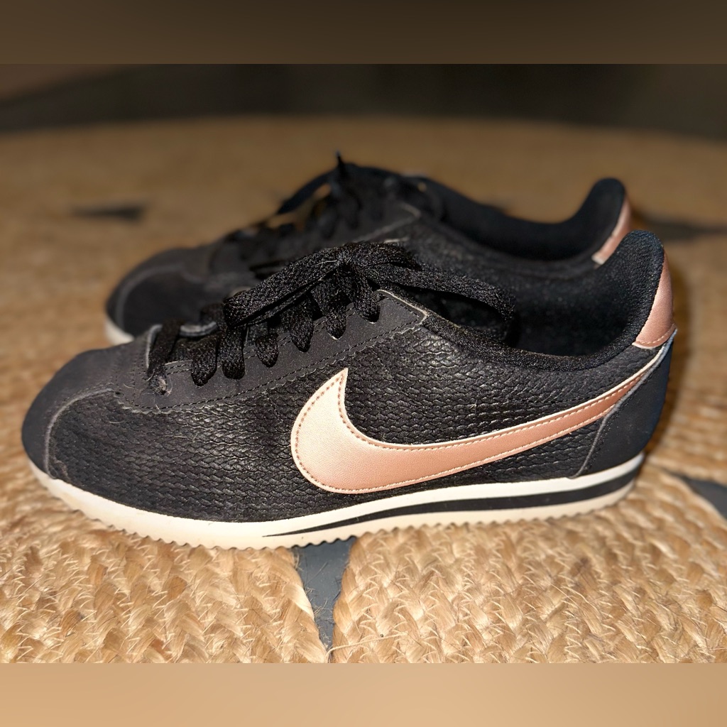Black And Rose Gold Sneakers